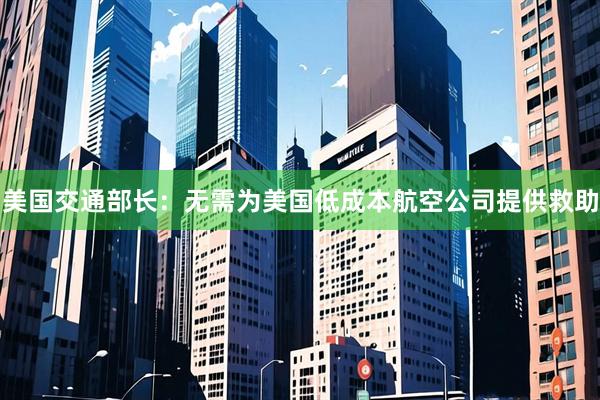 美国交通部长：无需为美国低成本航空公司提供救助