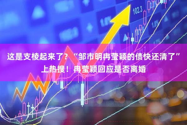 这是支棱起来了？“邹市明冉莹颖的债快还清了”上热搜！冉莹颖回应是否离婚